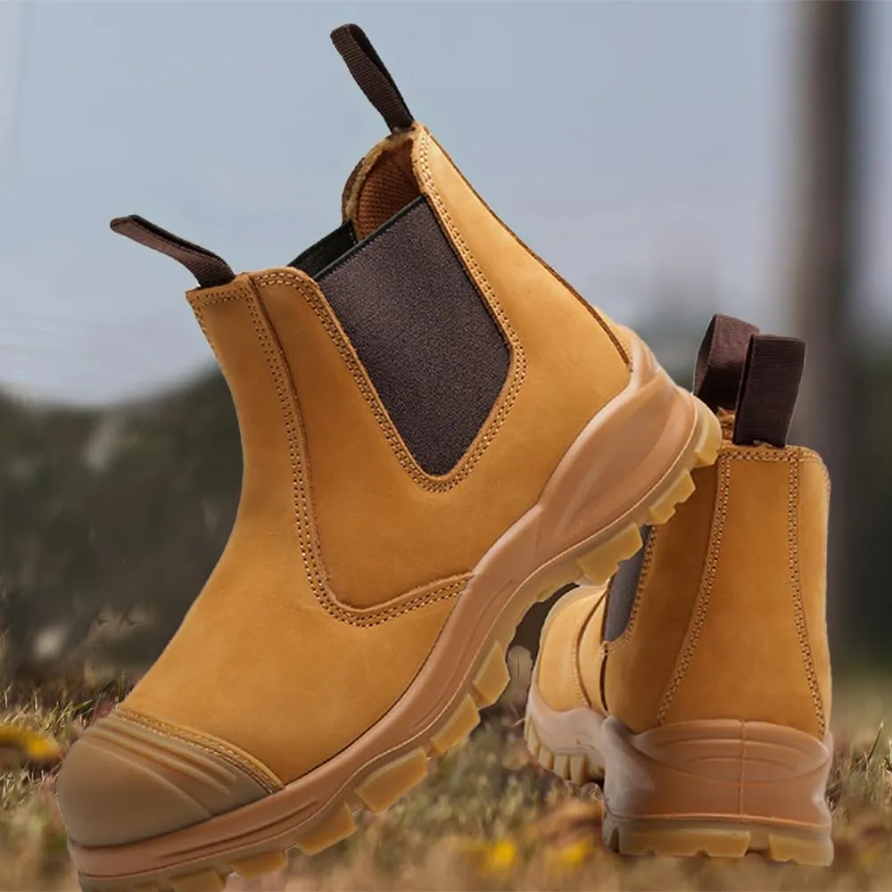 6" Men's Steel Toe Work Boots Protective Shoes Industrial Mining Boots Construction Leather Boots Water Oil Resistant Working Shoes Water Oil Resistant Safety Shoes