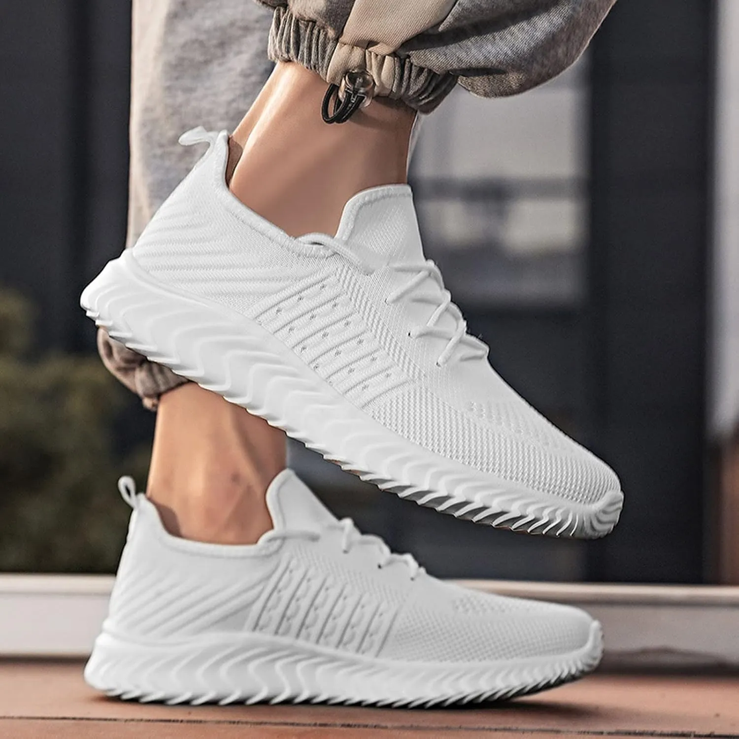 Athletic Fashion Sneakers for Men Comfortable Lightweight Casual Walking Shoe Men's Comfortable Diabetic Shoes