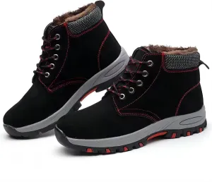 Autumn Winter Safety Boot, Light Steel Toe Cap for Men, Comfortable Work Shoes for Women, Non-Slip Puncture Resistant, Industrial Breathable Safety (Black 39)
