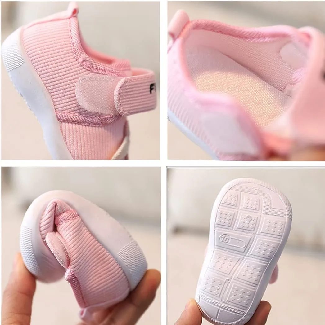 Baby Squeaky Shoes Toddler Boy Girl Sneakers Anti-Slip First-Walkers Lightweight Little Kid Trainers for Walking Running