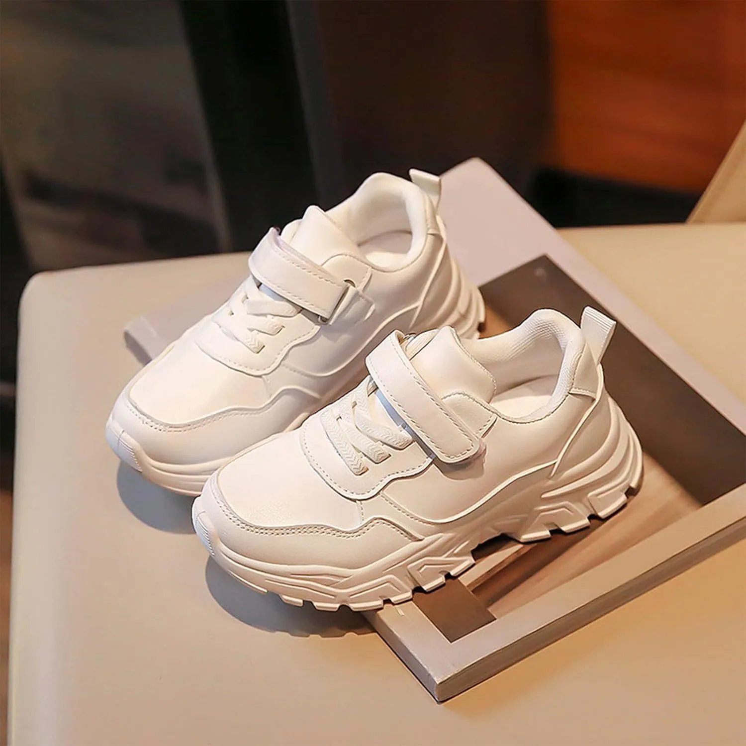 Boys Girls Leather Athletic Shoes Kids Water Proof Tennis Running Athletic Protective Walking Big Girls Slipper Boots