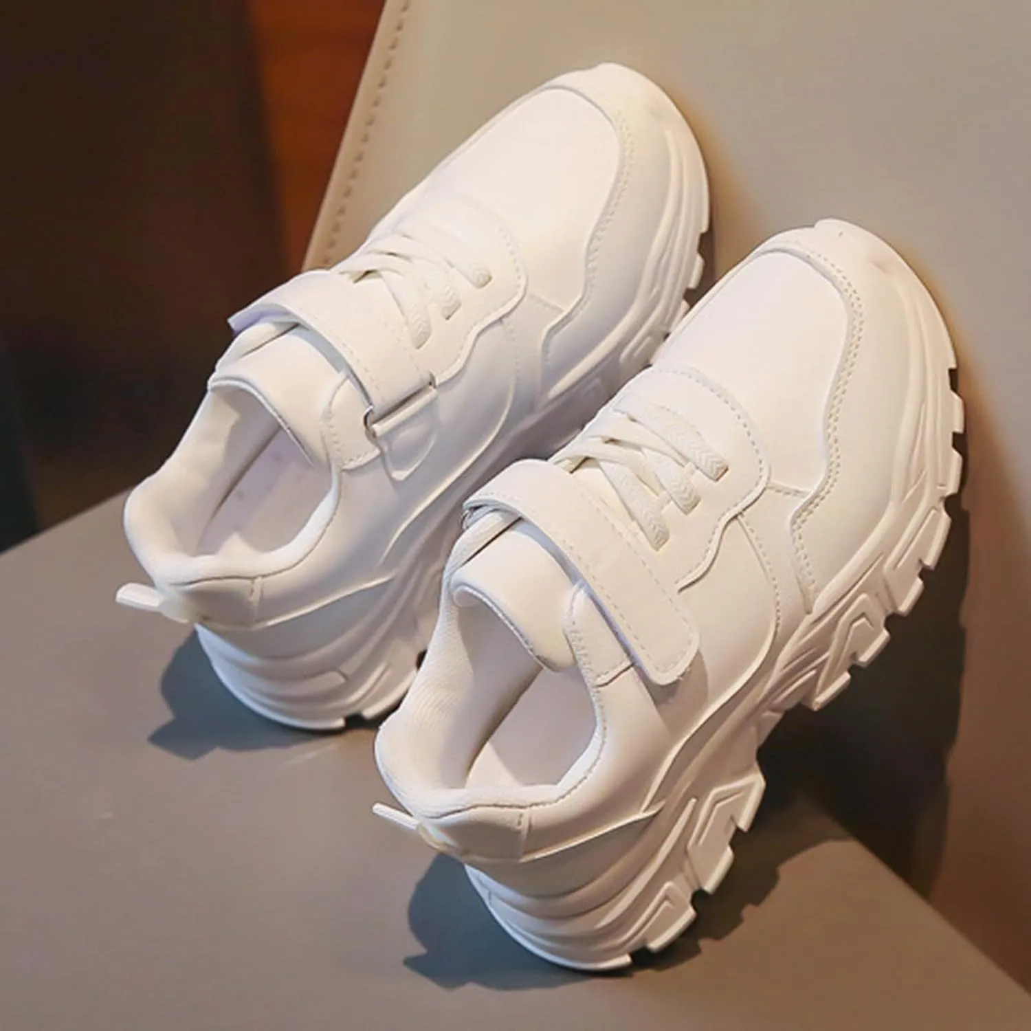 Boys Girls Leather Athletic Shoes Kids Water Proof Tennis Running Athletic Protective Walking Big Girls Slipper Boots