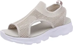 Cathalem Orthopedic Sandals for Women Espadrille Platform Sandals Women Fashion Casual Ankle Strap Wedge Heels