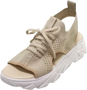 Cathalem Orthopedic Sandals for Women Espadrille Platform Sandals Women Fashion Casual Ankle Strap Wedge Heels