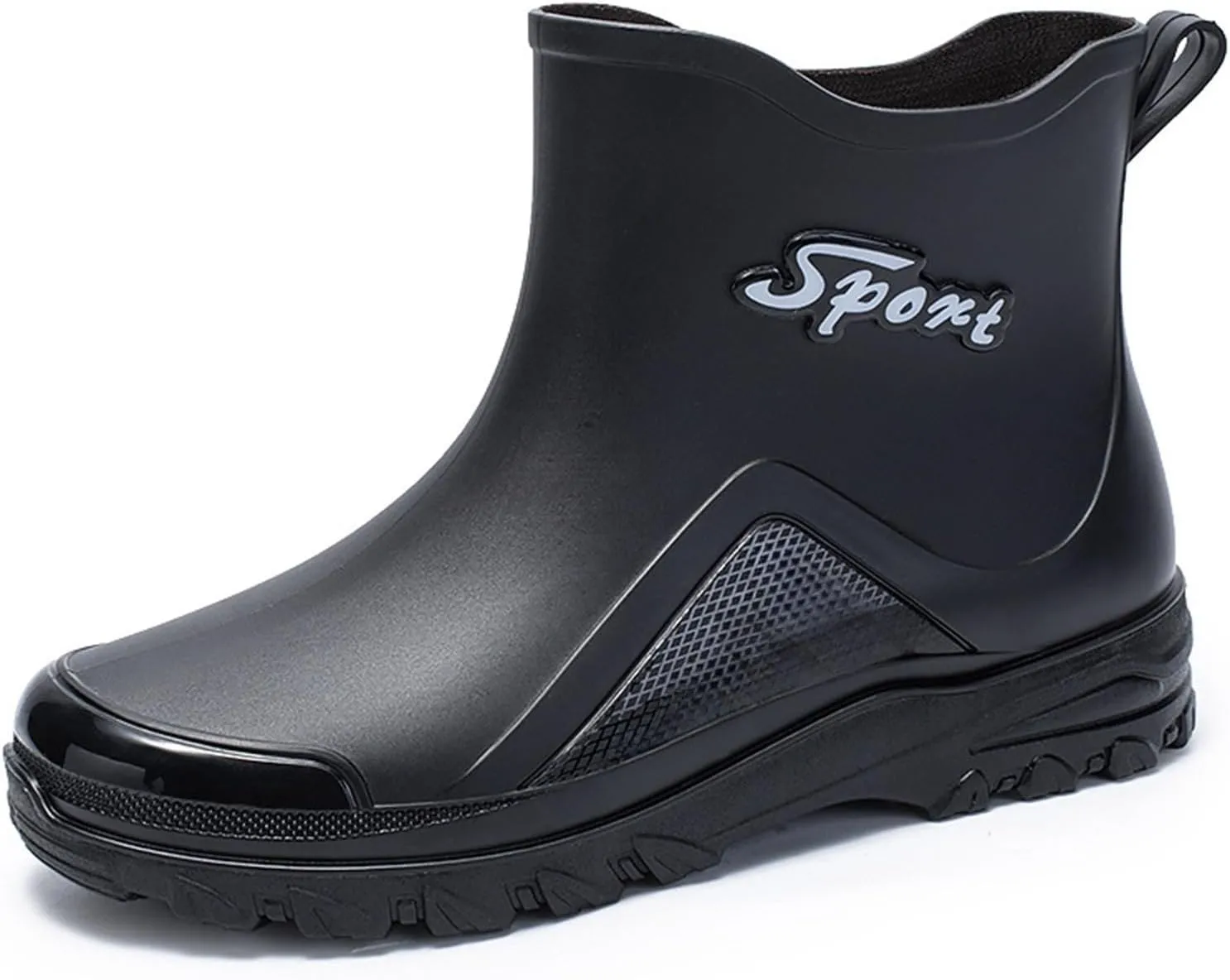 Deck Boots for Men Waterproof Ankle Rubber Rain Boots Women's Work Shoes for Gardening Fishing Boating Camping