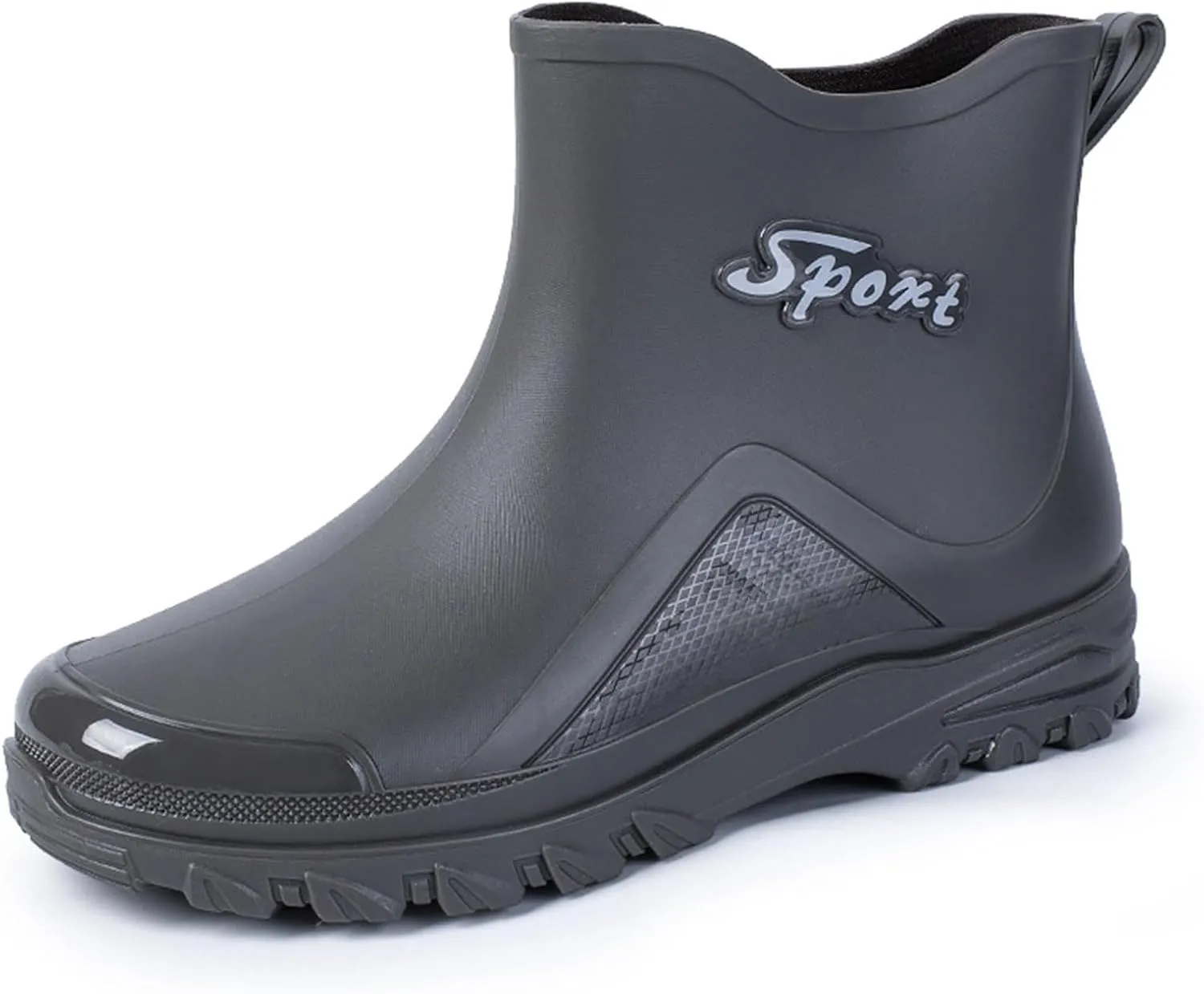 Deck Boots for Men Waterproof Ankle Rubber Rain Boots Women's Work Shoes for Gardening Fishing Boating Camping