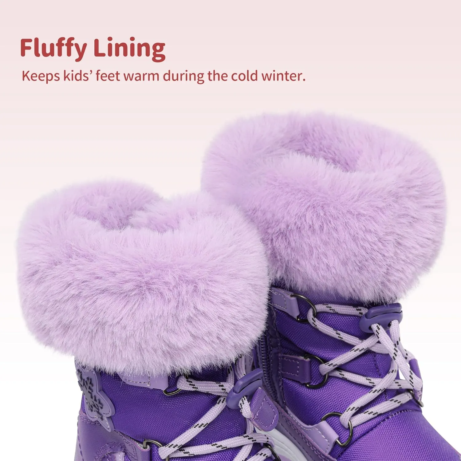 DREAM PAIRS Girls Toddler Snow Boots Slip Resistant Faux Fur Lined Mid Calf Little Kids Winter Shoes