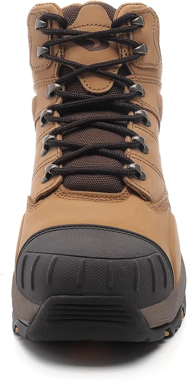DRKA Steel Toe Work Boots for Men,Waterproof Durable Industrial and Construction Safety Footwear Mens Work Boots,Non-slip Cushioning Outsole