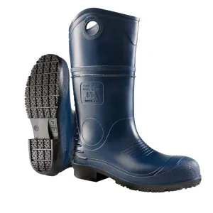 Dunlop Protective Footwear, DuraPro Steel Toe, 100% Waterproof Polyblend PVC Material, Comfortable DURAPRO Energizing Insoles, Lightweight and Durable, 8908600.03, Size 3 US, Black