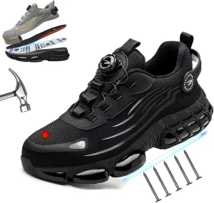 Evontira Shoes for Men, Evontira Steel Toe Power Trainers, Evontura Steel Toe Shoes, Puncture Proof Slip on Sneakers