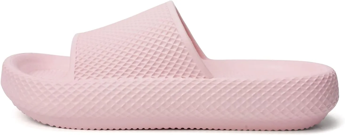 FUNKYMONKEY Slides for Women Quick Drying Non-Slip Bathroom Shower Sandals
