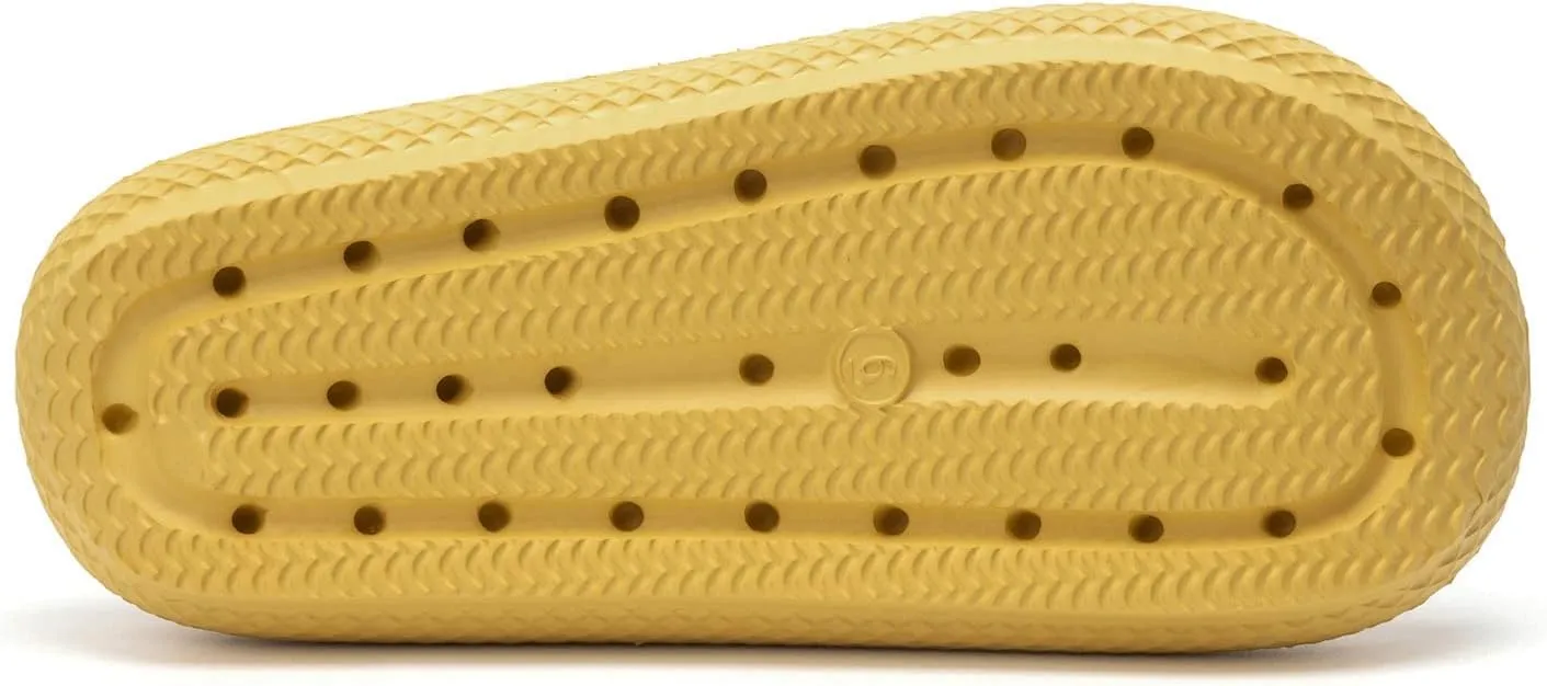 FUNKYMONKEY Slides for Women Quick Drying Non-Slip Bathroom Shower Sandals