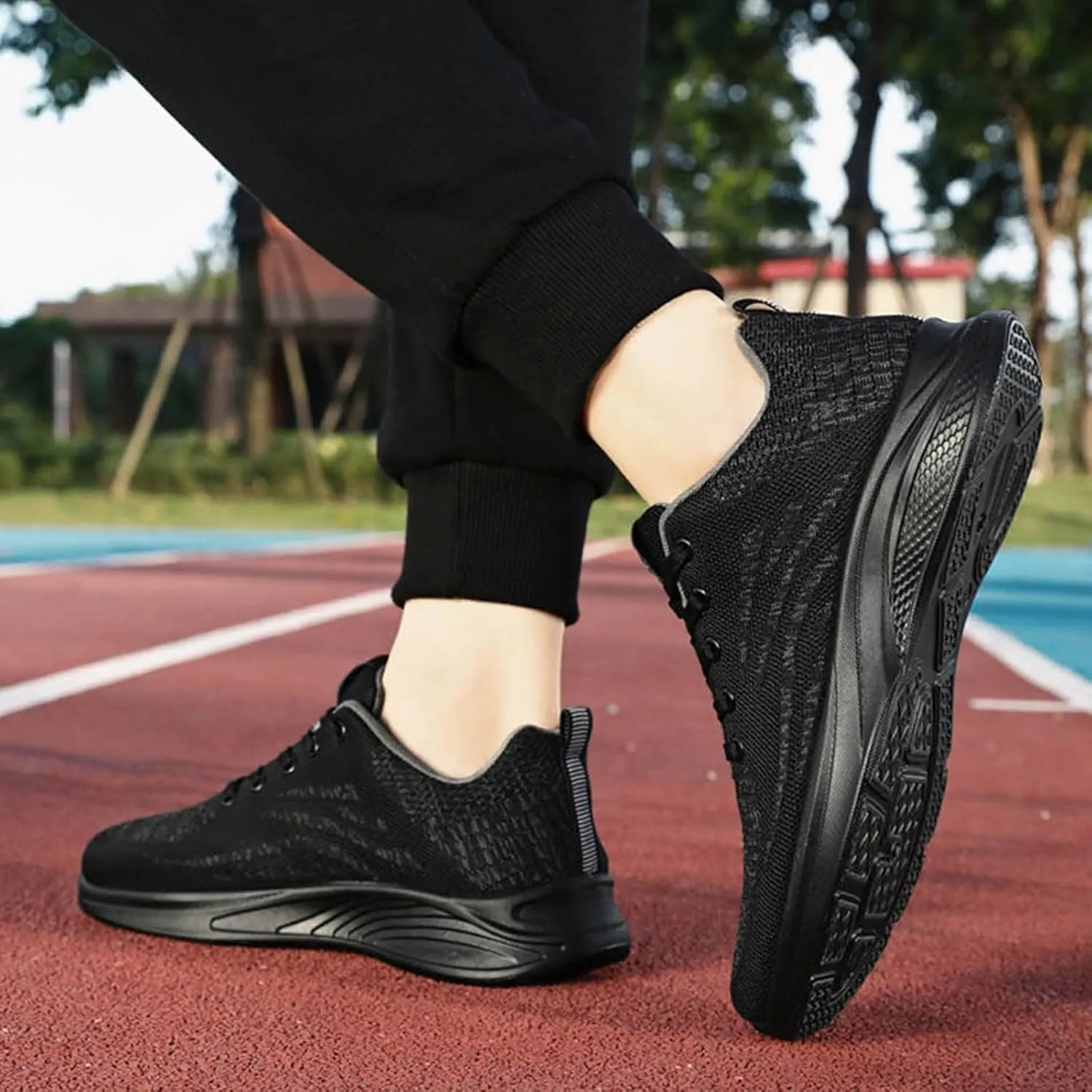 Grounded Footwear for Men Lace Up Lightweight Breathable Fashion Sneaker Lightweight Non Slip Sneakers for Men