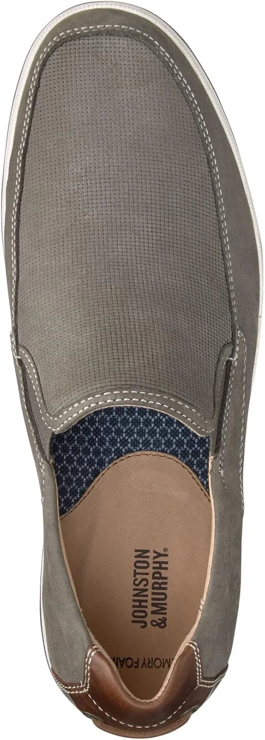 Johnston & Murphy Mens Bowling Moc Venetian Shoe | Ultra-Lightweight Cushioning | Soft Nubuck