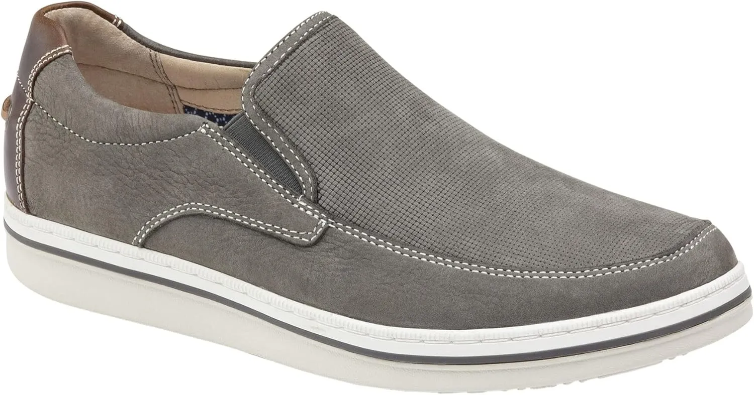 Johnston & Murphy Mens Bowling Moc Venetian Shoe | Ultra-Lightweight Cushioning | Soft Nubuck