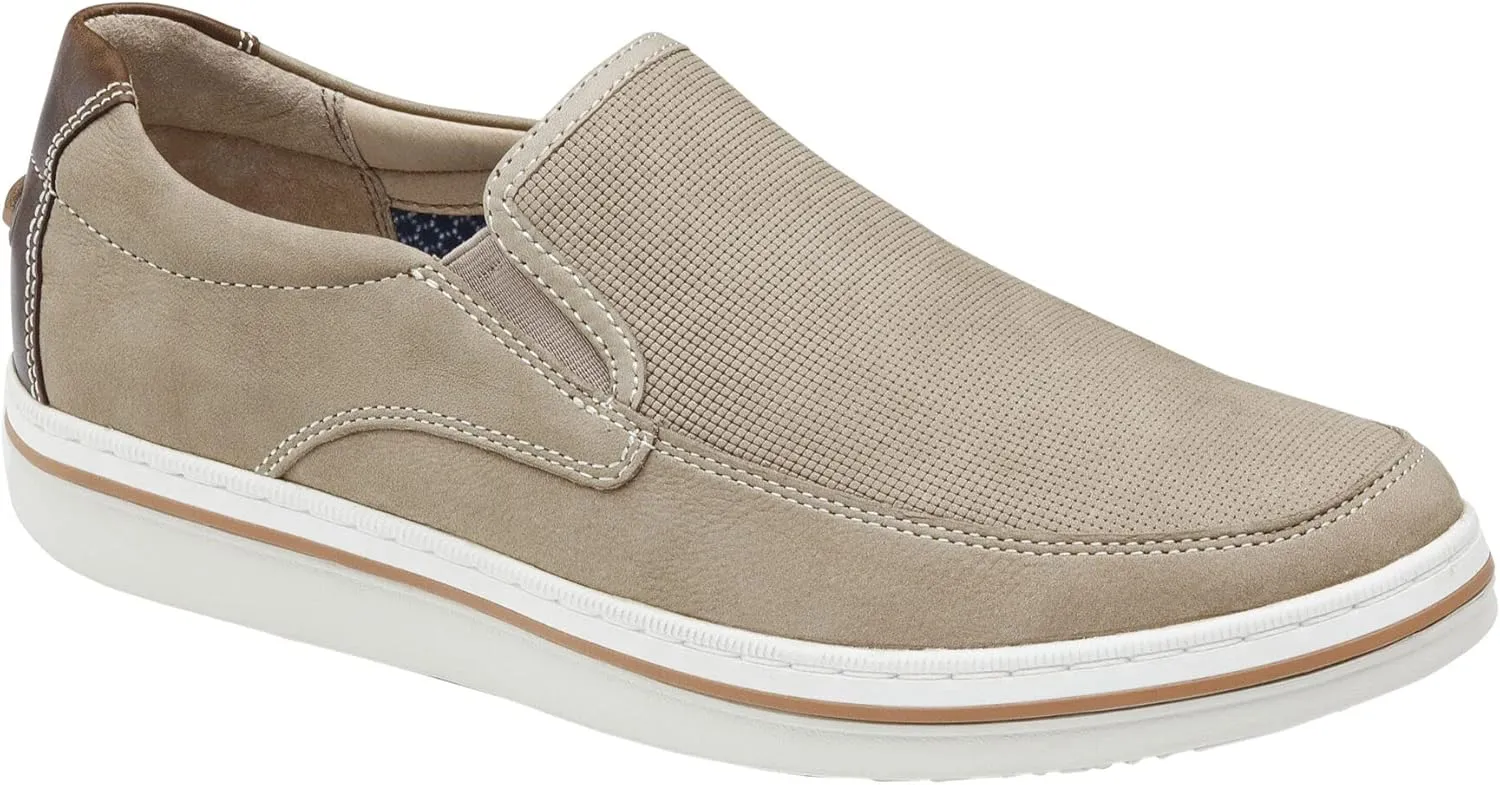 Johnston & Murphy Mens Bowling Moc Venetian Shoe | Ultra-Lightweight Cushioning | Soft Nubuck