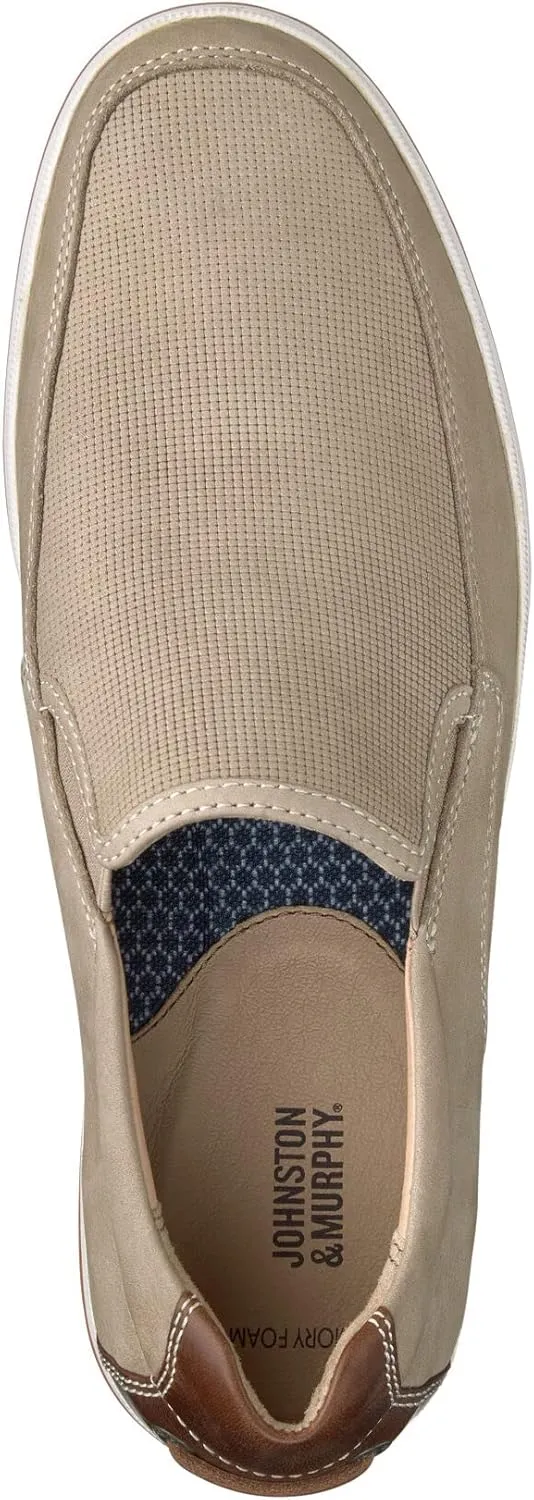Johnston & Murphy Mens Bowling Moc Venetian Shoe | Ultra-Lightweight Cushioning | Soft Nubuck