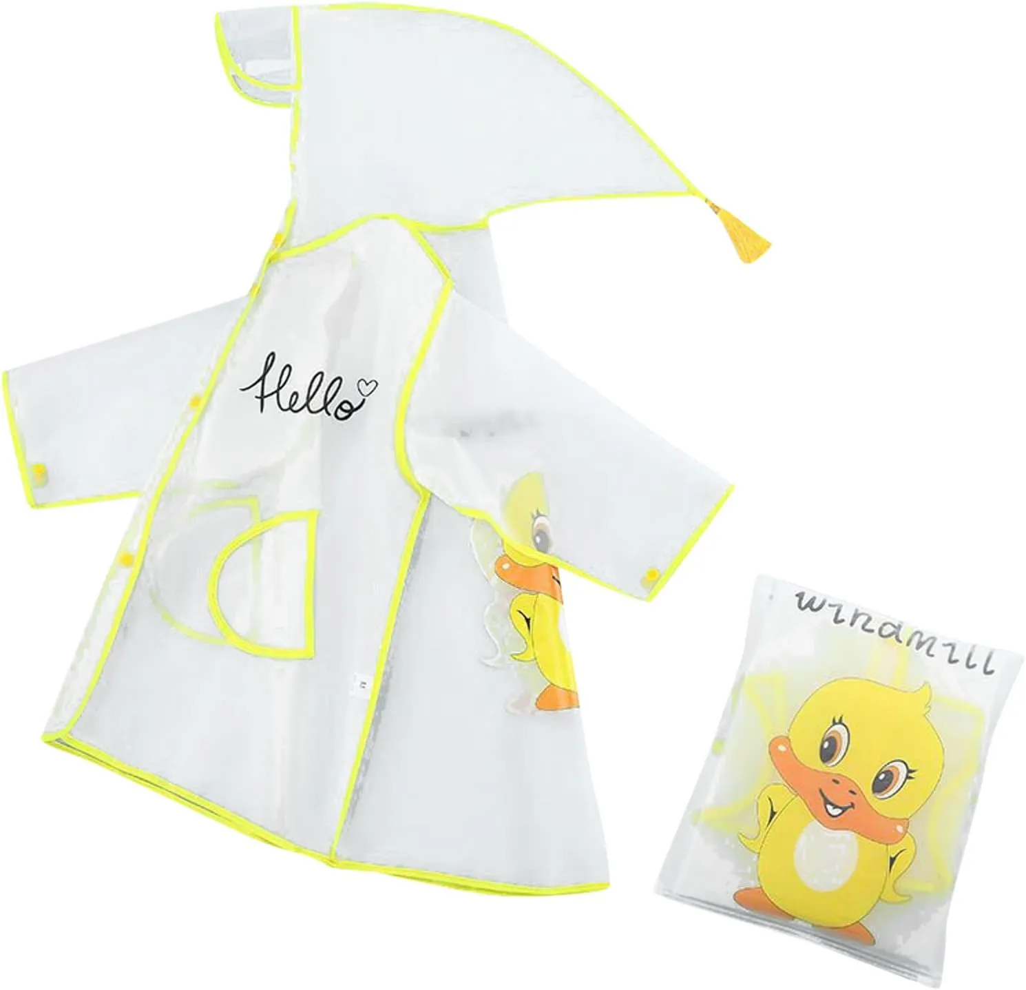 Kids Cute Cartoon Raincoats Boys Girls Lightweight Rain Jacket Coat Waterproof Rain Poncho Reusable Rainwear Kids