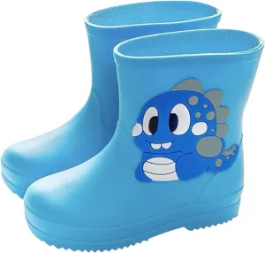 Kids Dinosaur Rain Boots for Boys Girls Mud Boots Waterproof Toddler Lightweight Rain Boots with Soft Creature Boots