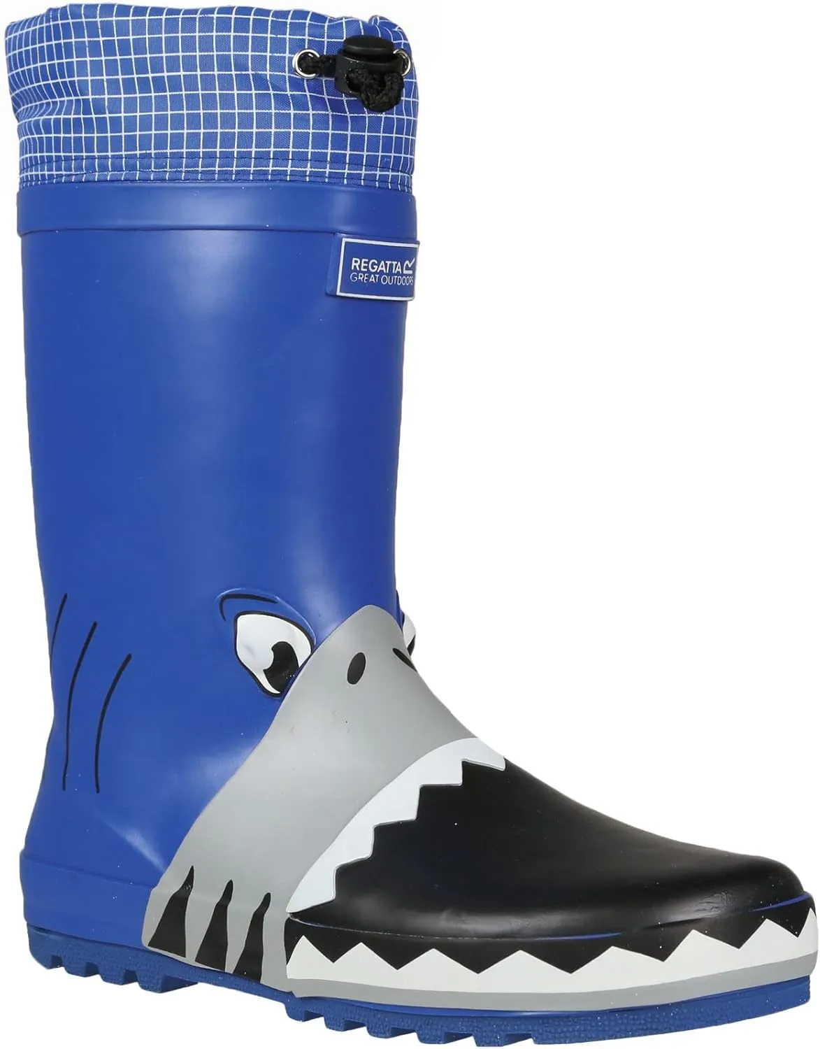 Kids Mudplay Junior Wellies - Shark/Nautic Blue - UK 3