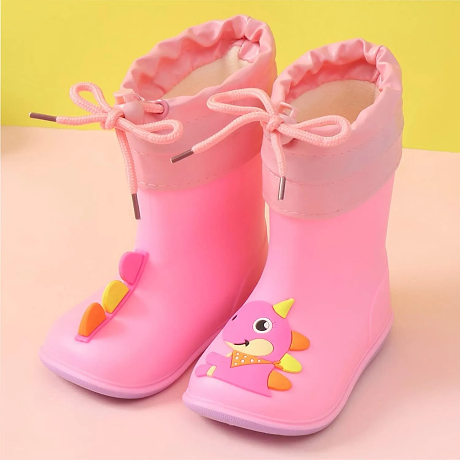 Kids Rain Boots for Boys Girls Waterproof Toddler Rain Boots with Easy-On Handles Toddler Booties Non Slip Socks