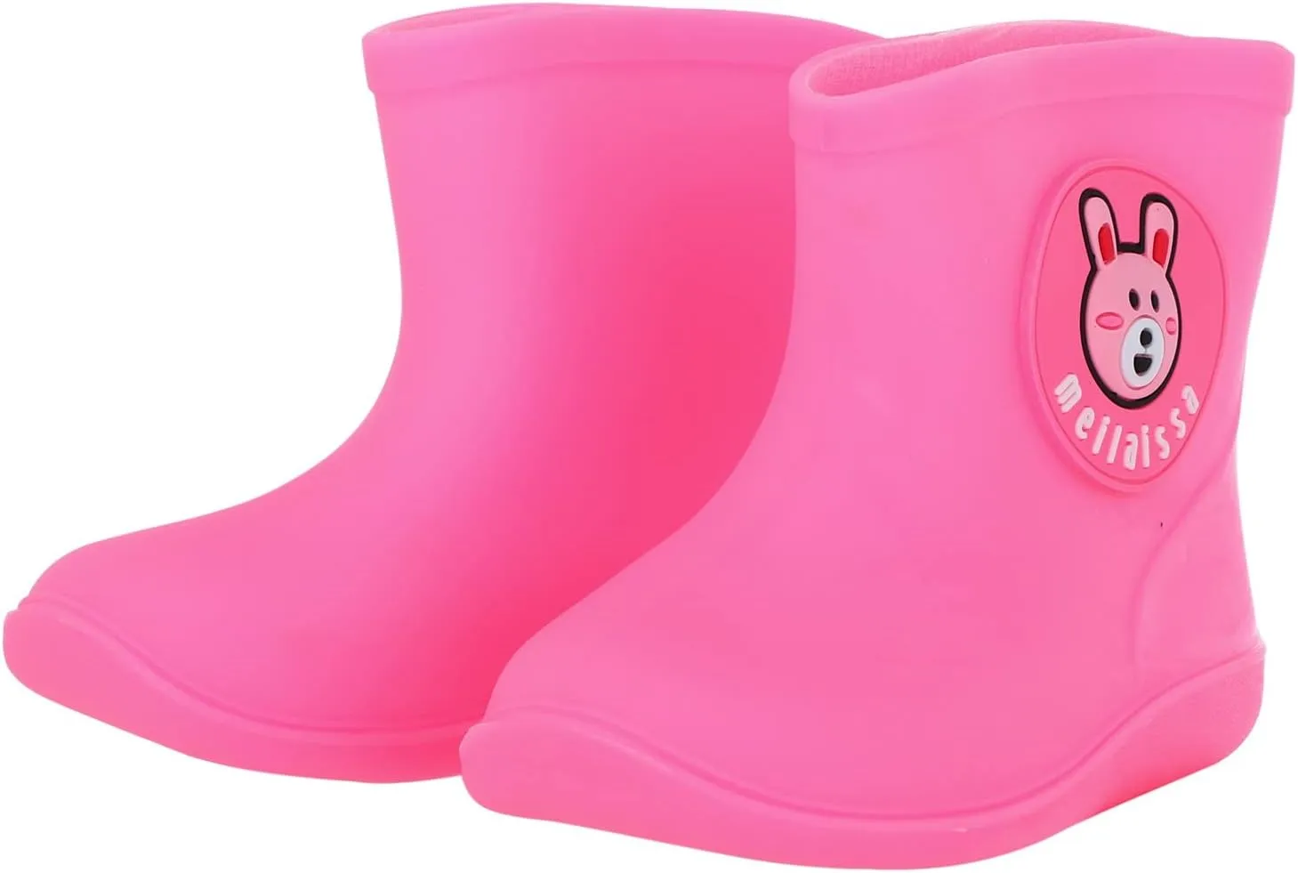 Kids Rain Boots Glitter Boys Girls Easy-on Handles Sparkly Waterproof Boots Outdoor Rain Boots Unisex-Child