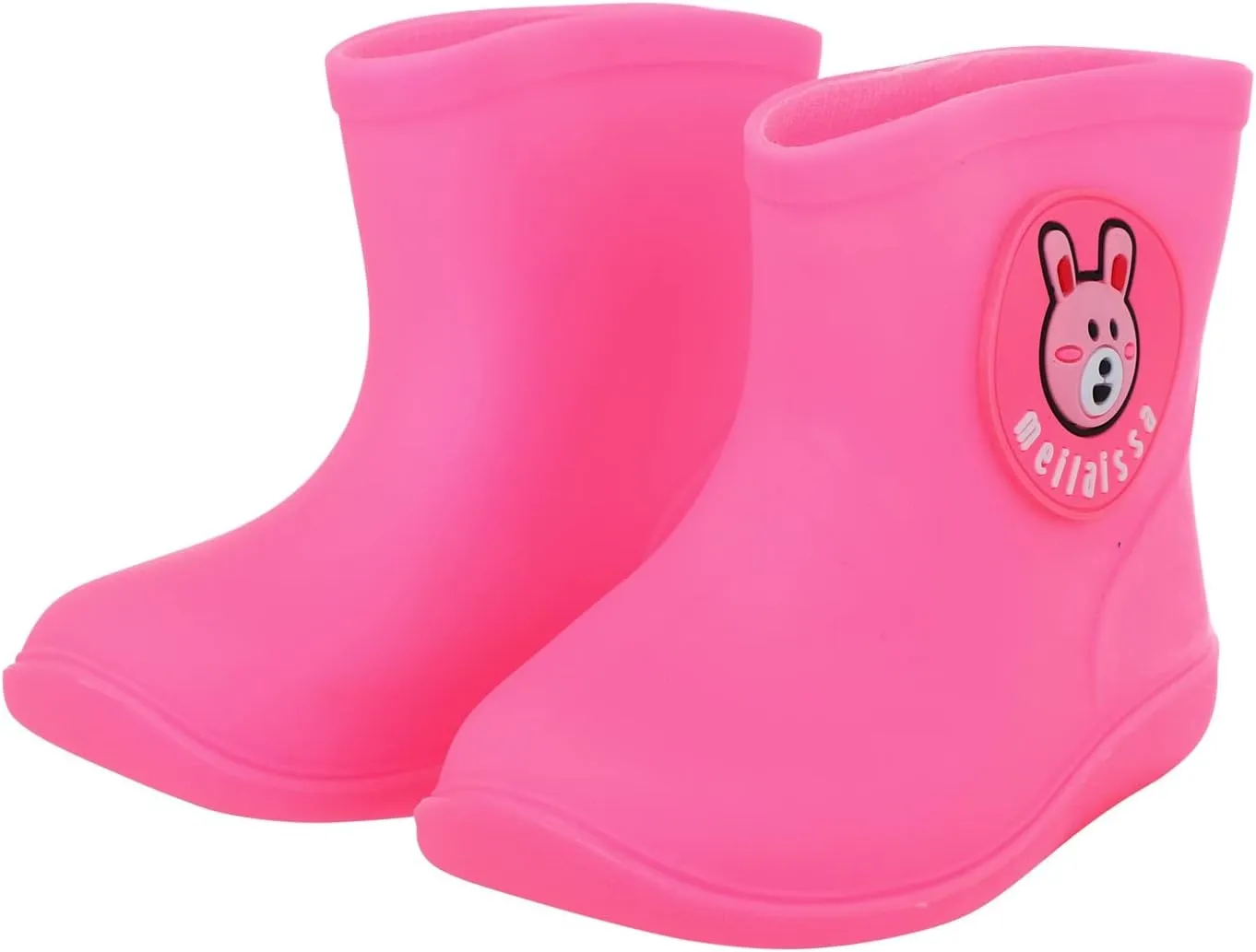 Kids Rain Boots Glitter Boys Girls Easy-on Handles Sparkly Waterproof Boots Outdoor Rain Boots Unisex-Child