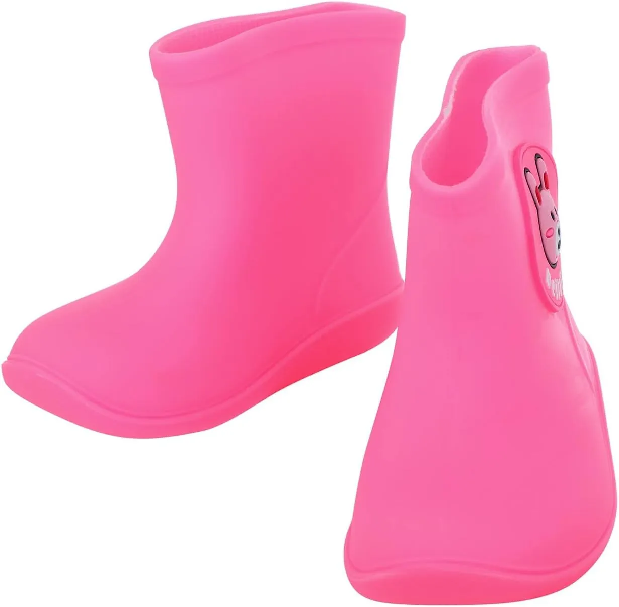 Kids Rain Boots Glitter Boys Girls Easy-on Handles Sparkly Waterproof Boots Outdoor Rain Boots Unisex-Child
