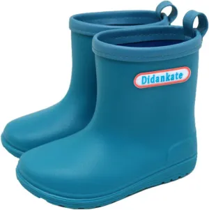 Kids Rain Boots, Waterproof Light up Boots with Easy-on Handles Toddler Kids Lightweight Adorable Rain Boots