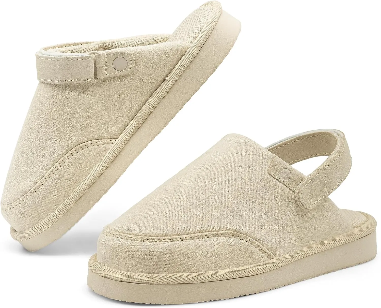 Kids Suede Clogs Girls Boys Clogs Slip On Sandals with Adjustable Strap for Children, Classic Toddler Slippers Non-Slip, Soft Textile Lining, Suede Mules for Indoor and Outdoor