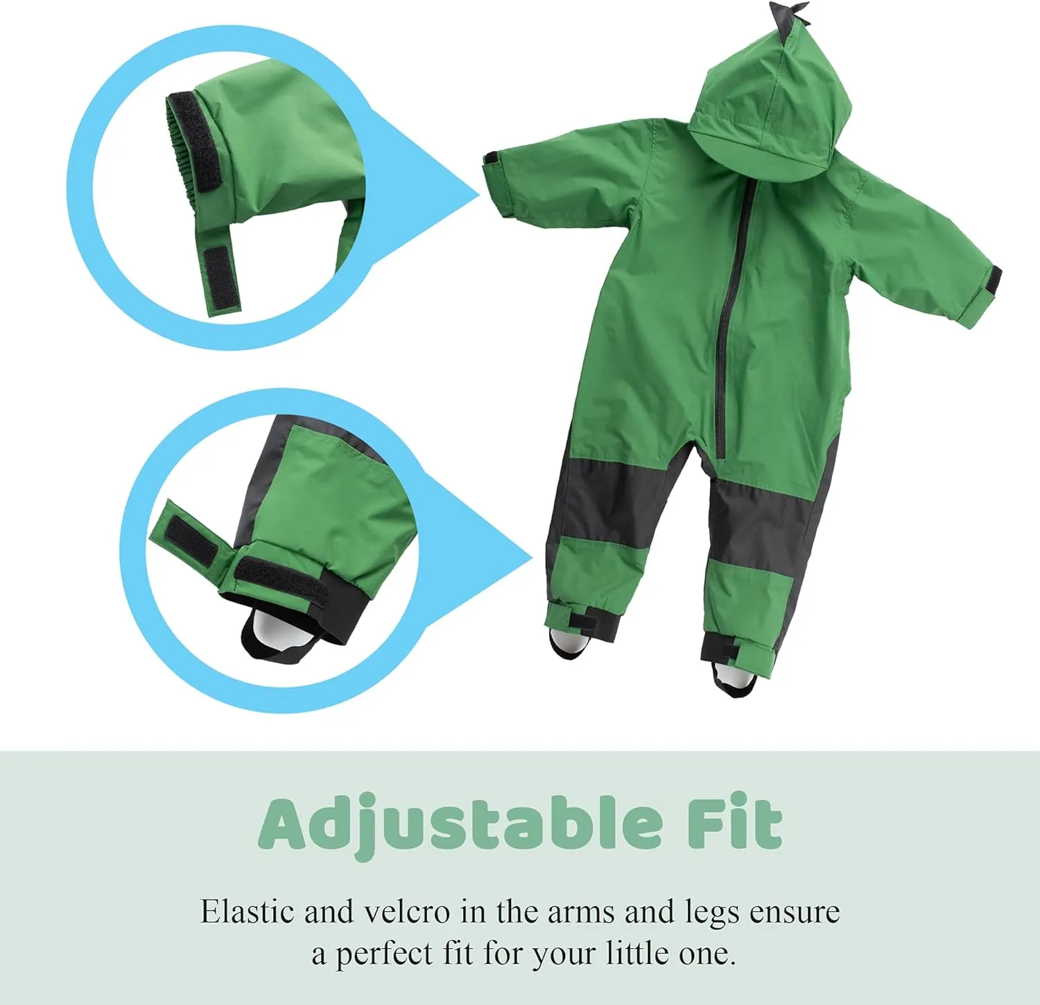 Kids Toddler Rain Suit - Muddy Buddy Waterproof Coverall One Piece Weather Resistant Baby Jacket