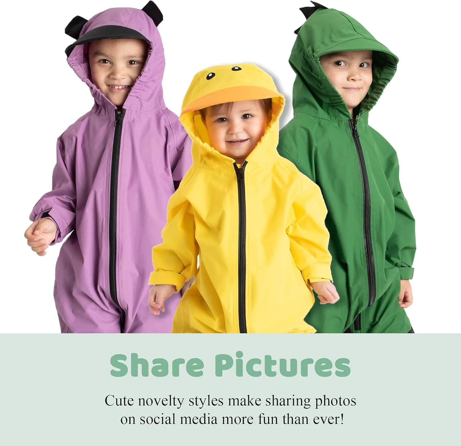 Kids Toddler Rain Suit - Muddy Buddy Waterproof Coverall One Piece Weather Resistant Baby Jacket