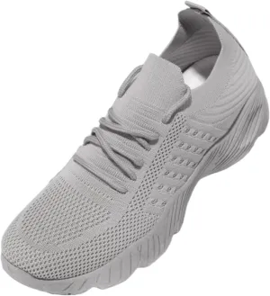 Lausiuoe Sneakers For Women Walking Shoes Comfortable Sock Sneakers Slip on Mesh Comfortable Wedge Shoe Platform Loafers