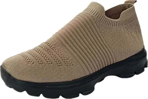 Lausiuoe Sneakers For Women Walking Shoes Comfortable Sock Sneakers Slip on Mesh Comfortable Wedge Shoe Platform Loafers