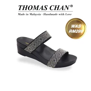 Matchy Boho Rhinestone Low Wedges 2" inch [Arch-legance Series]