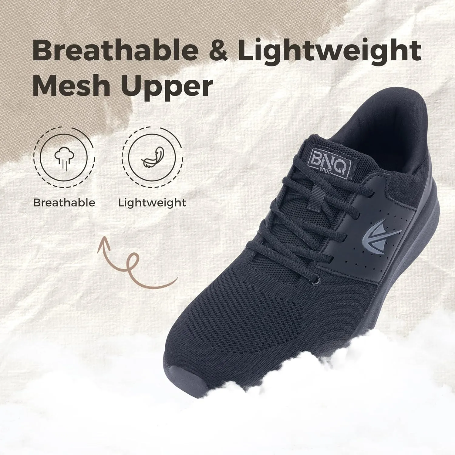 MEHOTO Men's Wide Walking Shoes | Tennis Minimalist Sneakers | Zero Drop Sole US 7-12