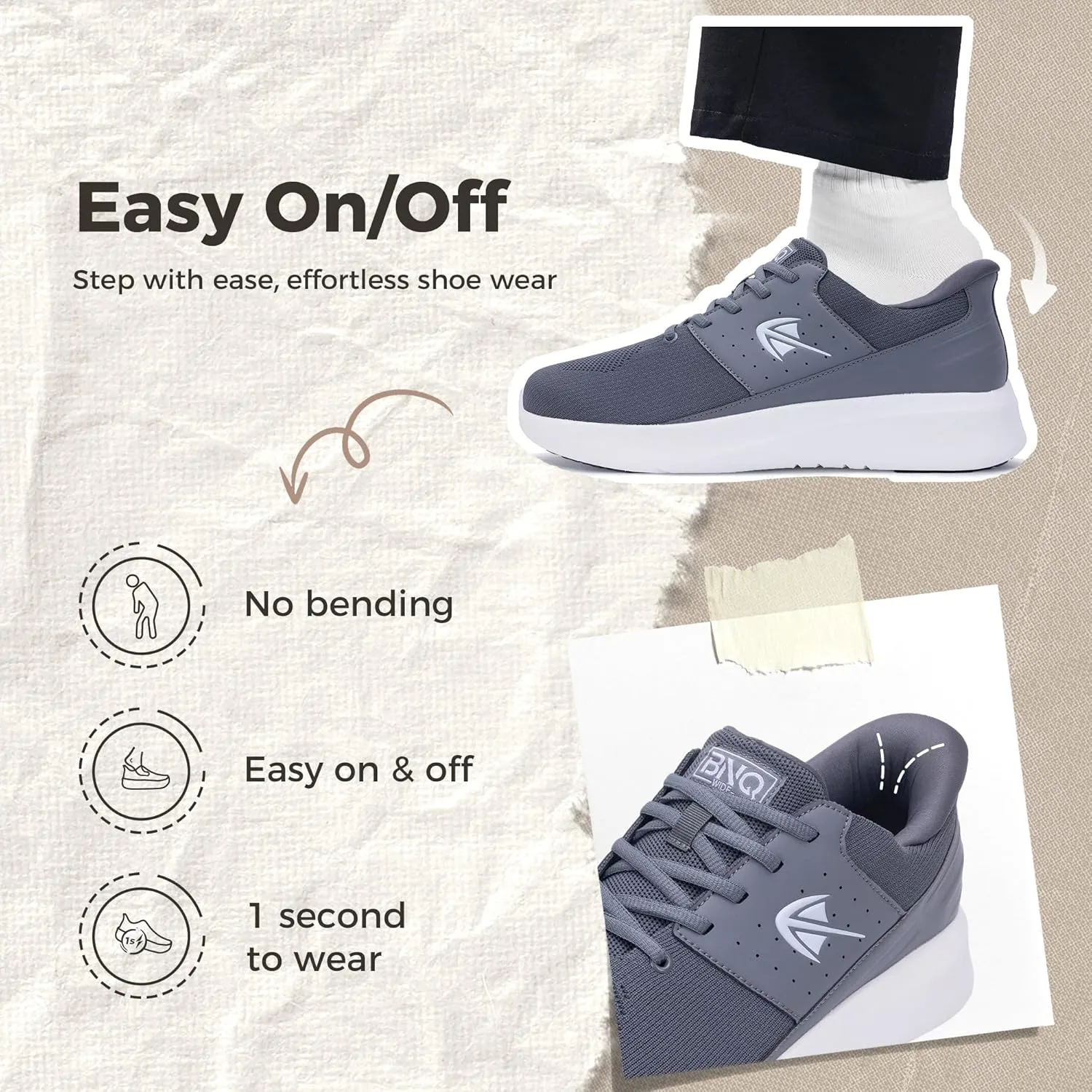 MEHOTO Men's Wide Walking Shoes | Tennis Minimalist Sneakers | Zero Drop Sole US 7-12