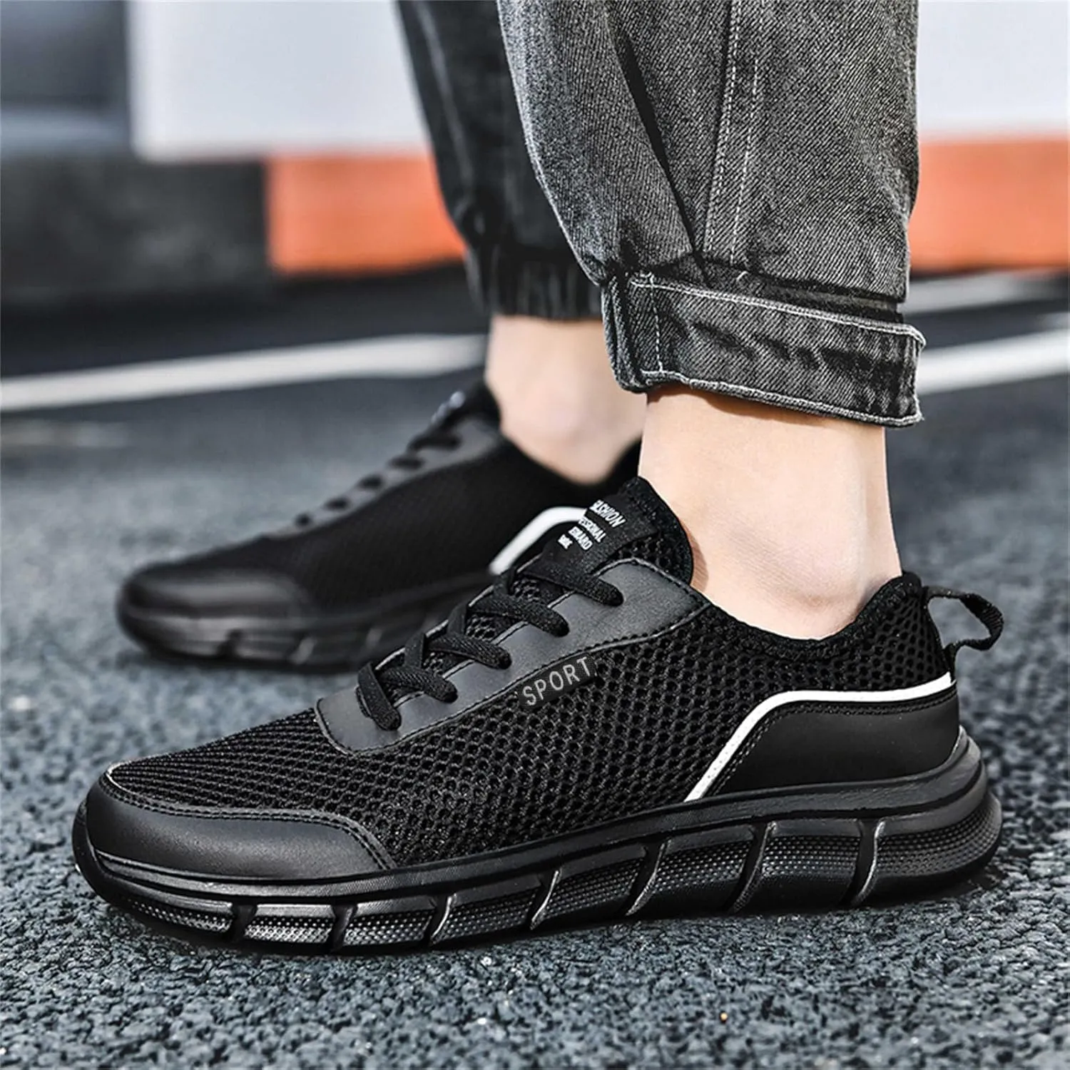 Men's Comfortable Stretch Workout Shoes Comfortable Lightweight Casual Walking Shoe Men's Business Casual Shoes