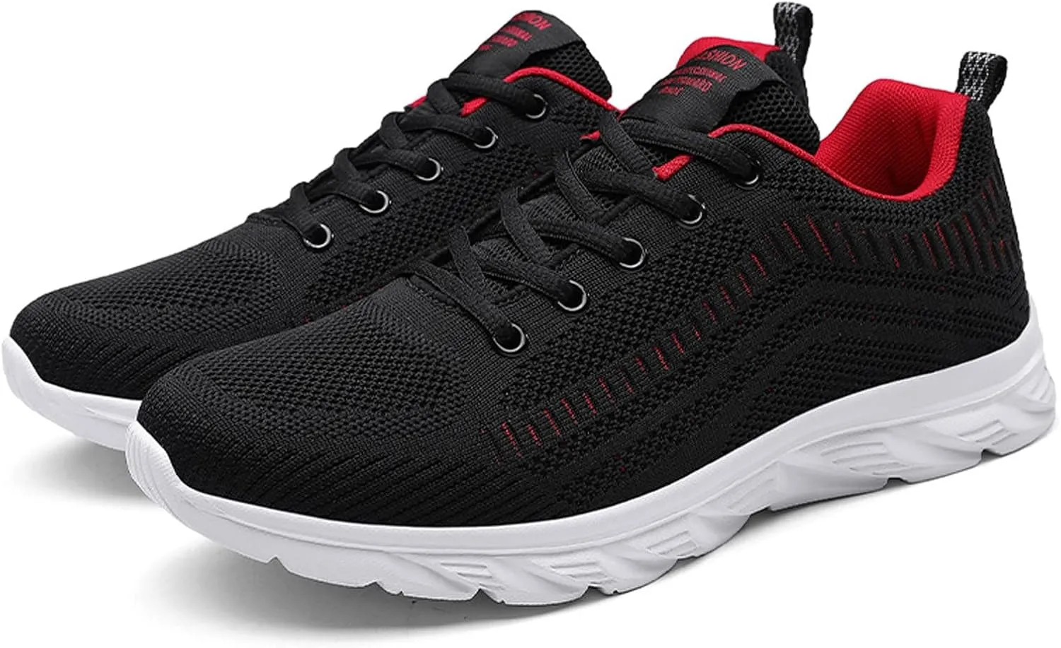 Men's Lightweight Cushion Sneakers Breathable Casual Comfortable Walking Sneaker Arch Support Plantar Fasciitis