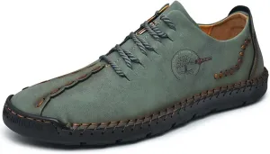 Men's Loafers Shoes Leather Casual Dress Handmade Walking Shoes Outdoor Skateboard Shoes Sneakers Casual Running Shoes Flat Boat Shoe for Men