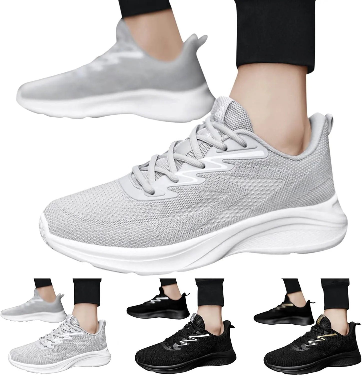 Men's Minimalist Barefoot Shoes Lightweight Breathable Slip on Running Shoe Lightweight Diabetic Shoes for Men