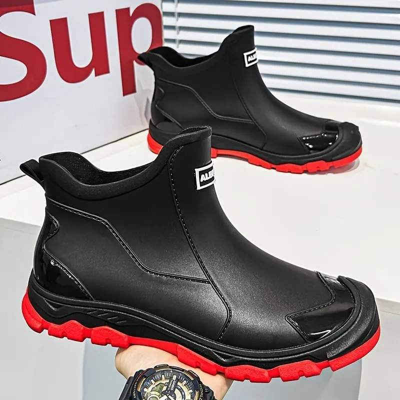 Men's rain Waterproof Boots Comfy, Non-Slip, Durable Men's Rain Shoes for Outdoor Activities, Hiking, Camping