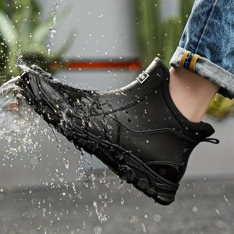 Men's rain Waterproof Boots Comfy, Non-Slip, Durable Men's Rain Shoes for Outdoor Activities, Hiking, Camping
