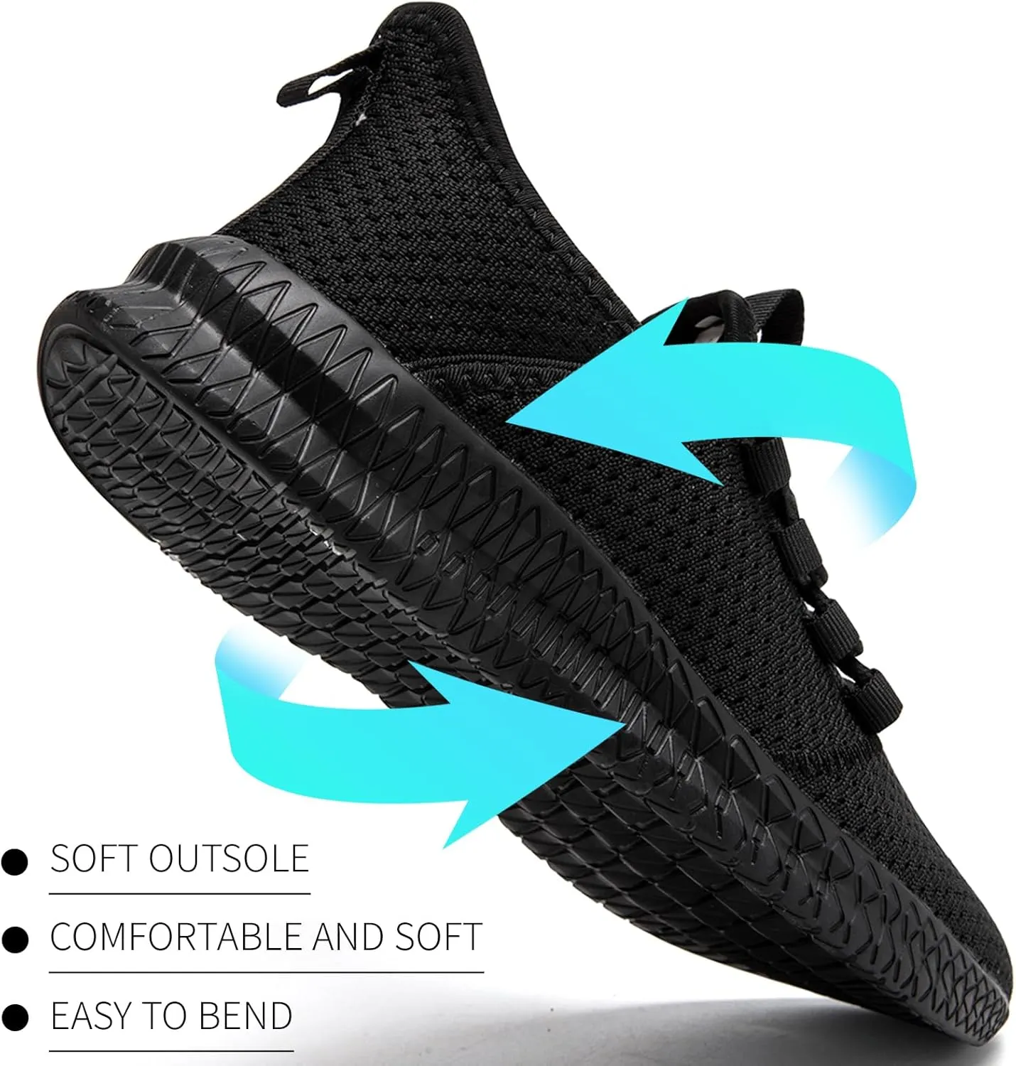 Mens Running Shoes Slip on Tennis Shoes Fashion Sneakers Lightweight Athletic Gym Workout Sneakers Non Slip Walking Sport for Men
