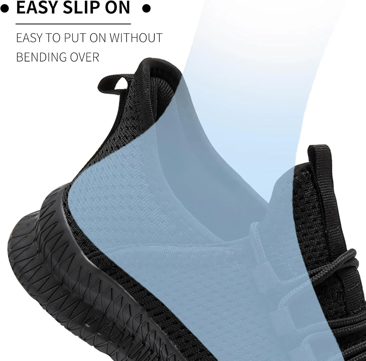 Mens Running Shoes Slip on Tennis Shoes Fashion Sneakers Lightweight Athletic Gym Workout Sneakers Non Slip Walking Sport for Men