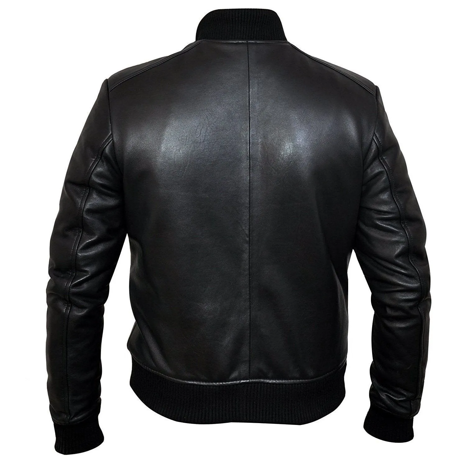 Mens Sand Style Bomber Leather Jacket