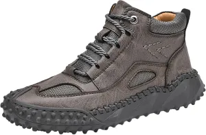 Men's Snow Boots Fully Fur Lined Winter Boots Lace Up Waterproof Non Slip Outdoor Lightweight Casual Climbing Shoes Hiking Shoes Work Trekking Boot