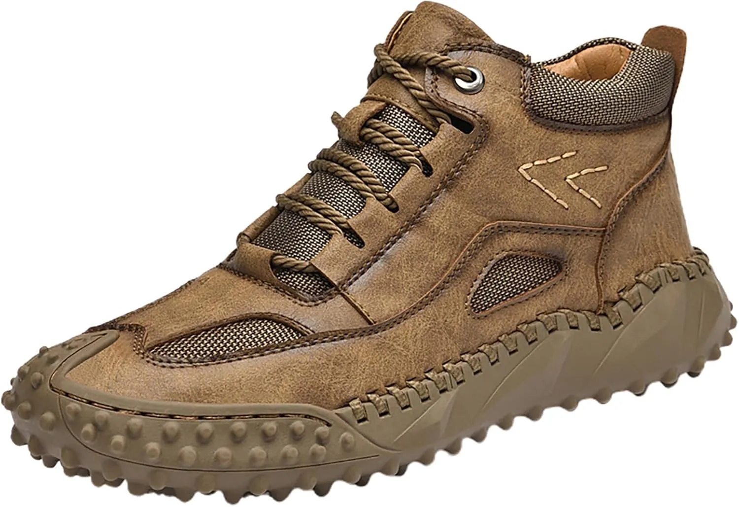 Men's Snow Boots Fully Fur Lined Winter Boots Lace Up Waterproof Non Slip Outdoor Lightweight Casual Climbing Shoes Hiking Shoes Work Trekking Boot