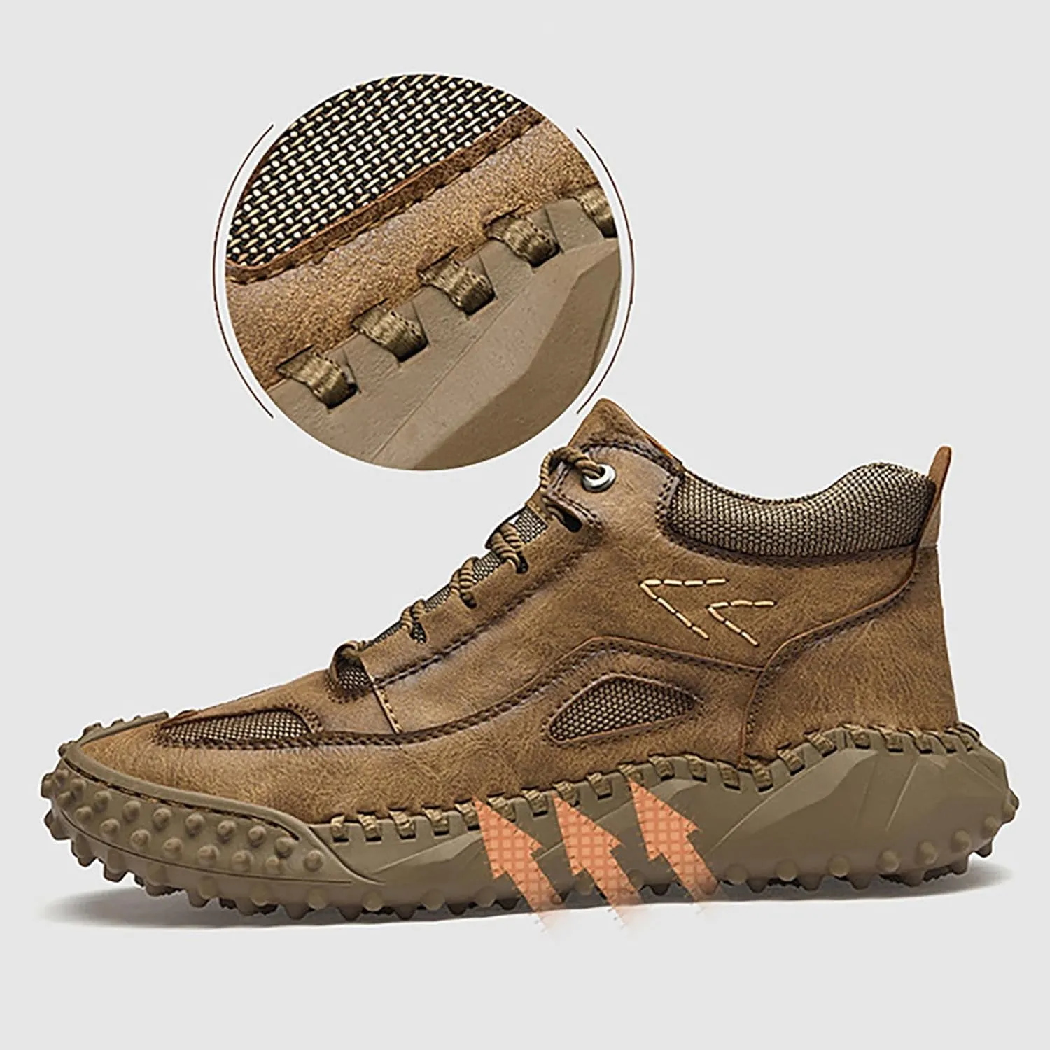 Men's Snow Boots Fully Fur Lined Winter Boots Lace Up Waterproof Non Slip Outdoor Lightweight Casual Climbing Shoes Hiking Shoes Work Trekking Boot