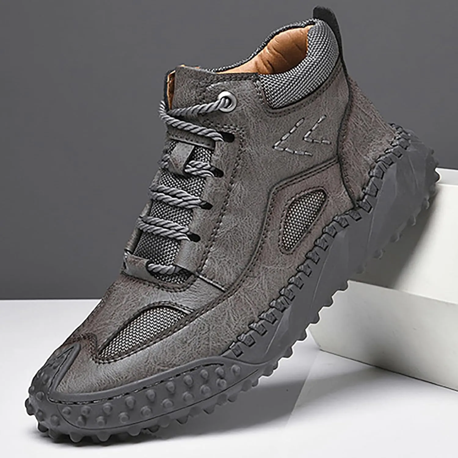 Men's Snow Boots Fully Fur Lined Winter Boots Lace Up Waterproof Non Slip Outdoor Lightweight Casual Climbing Shoes Hiking Shoes Work Trekking Boot